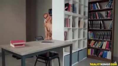 Fucking Avery Black in the library