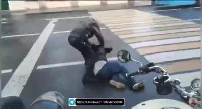 Biker beat up a drunk potbellied guy named Herman