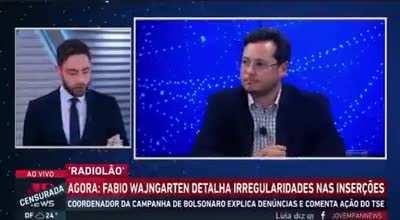 Fabio Wajngarten derretendo ao vivo enquanto recebe notícia sobre decisão de Alexandre de Moraes