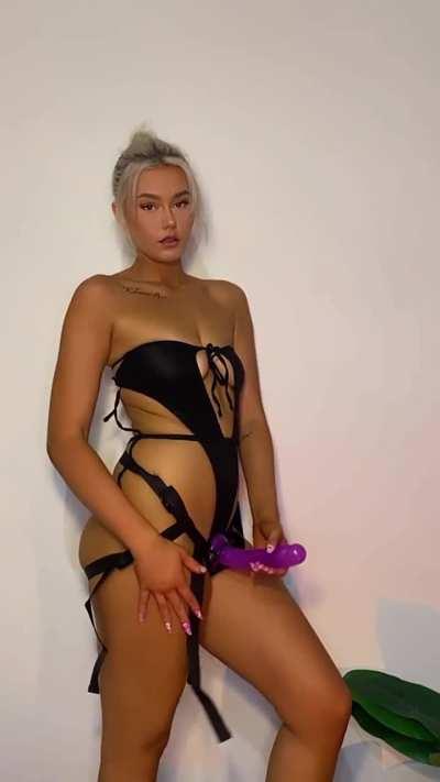 Would you let this blonde goddess ruin your tight asshole?