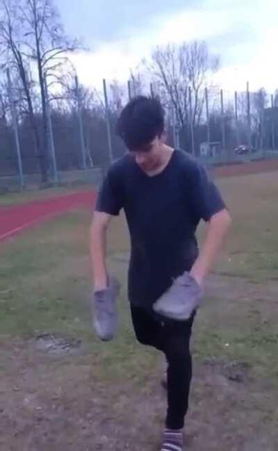 WCGW drying to do a backflip with my shoes on my hands.