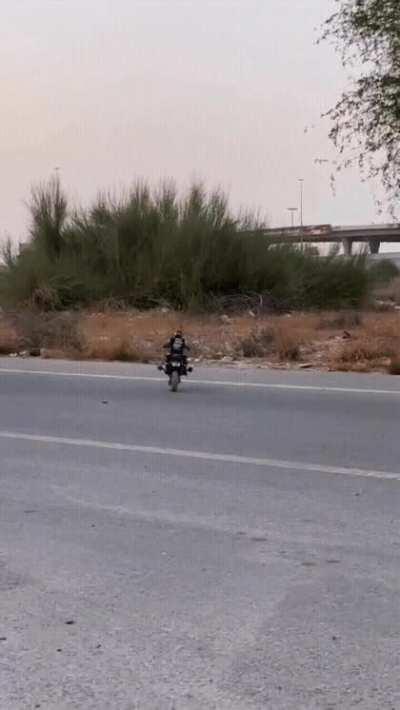 Attempted motorcycle backflip