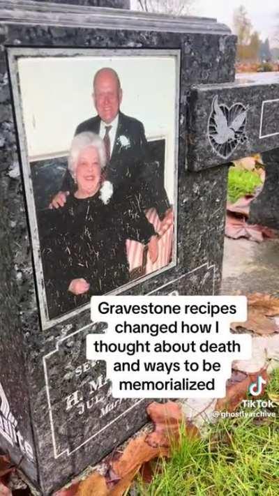 recreating recipes found on headstones