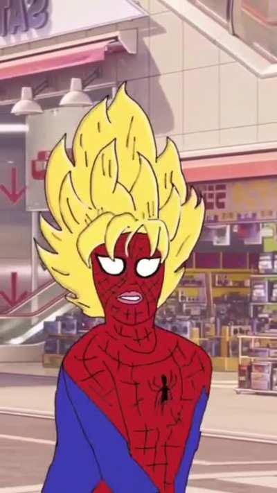 Spider-Man meets Goku. Source: electronicant78