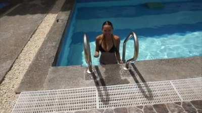 I get picked up at the pool by a random stranger, I fuck him Raw, and get covered in cum.. [OC]