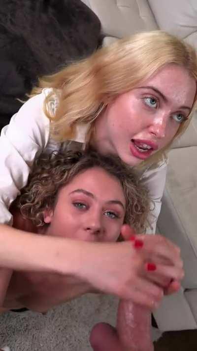 Gives her friend a facial