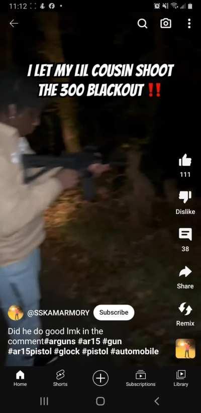 Here we have our common idiot. No earpro, flags buddy, shooting on the side of the road, scared of the gun lol