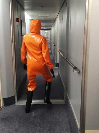 I wear latex rainwear everywhere