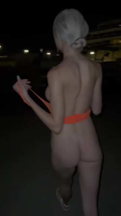 Leaving the ship for a walk around town, Allie Dawson style