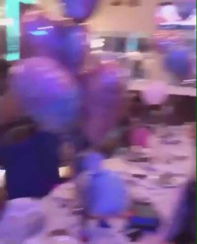 This public gender reveal party with a dildo.