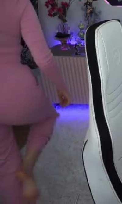 She is wearing see trough pants again