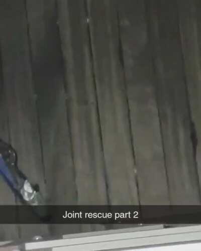 Epic joint rescue from 5m