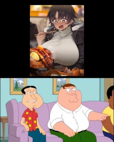 Peter watches anime but it's my version