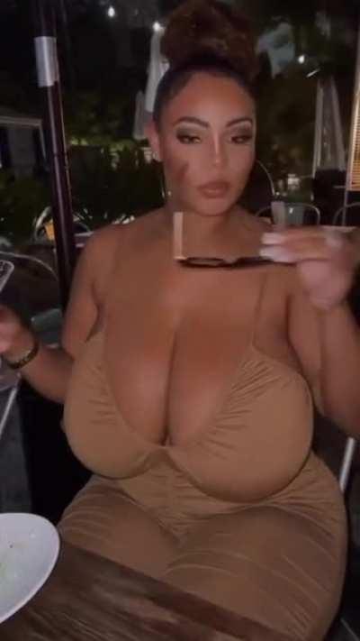 They almost sit on her lap