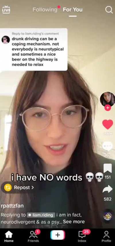 I drunk drive to cope!