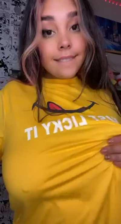 If I surprised you… you have to lick my nipples