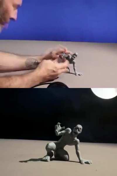 Clay stop-motion animation time lapse