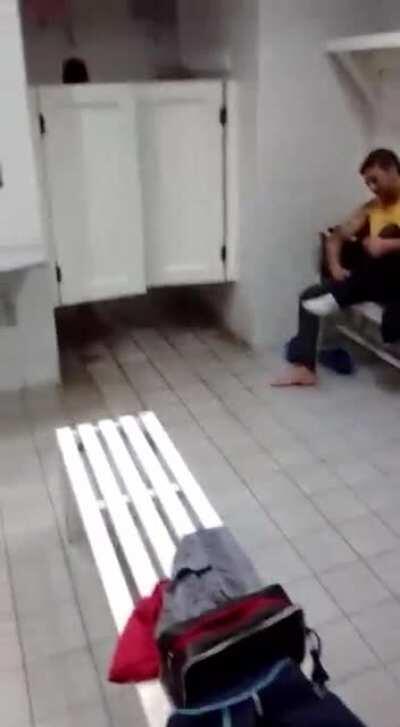 Public showers & toilets have large gaps to help curb inappropriate behavior