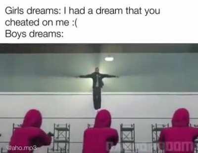 The difference between girls and boys dreams