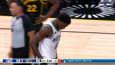 [Highlight] Draymond Green and Anthony Edwards chirp at each other with clear audio