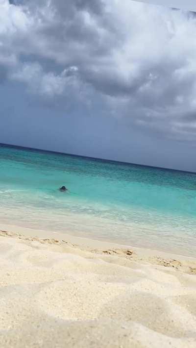 Running into the water