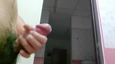 Cumshot on a rainy night