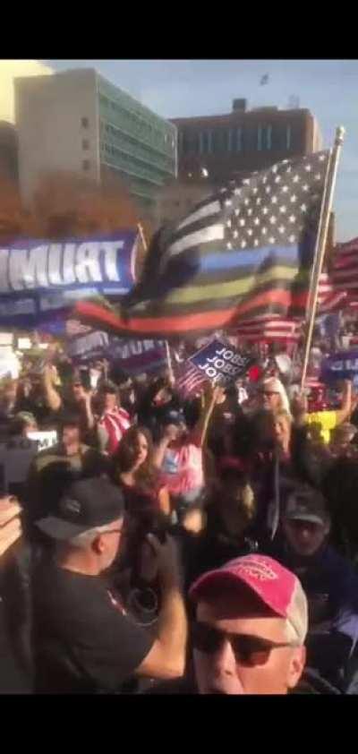 MAGA supporters singing 