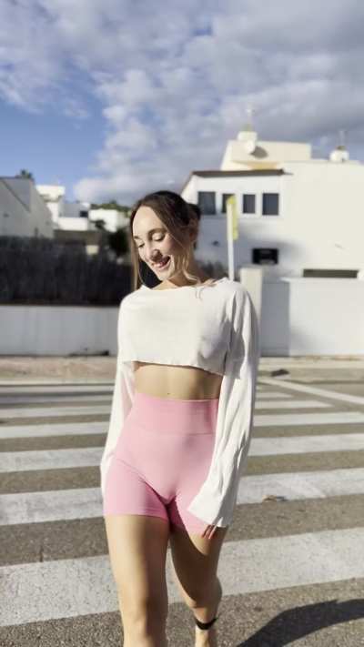 This outfit might be a bit slutty, but it's perfect for the streets if you know how to keep your hands low