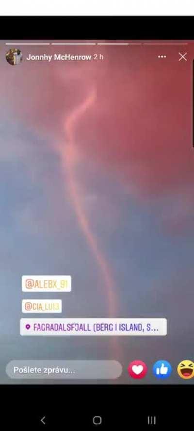 Tornado in Icelandic Volcano