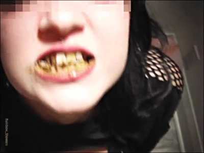 POV: Your hookup showing off your poop in her mouth