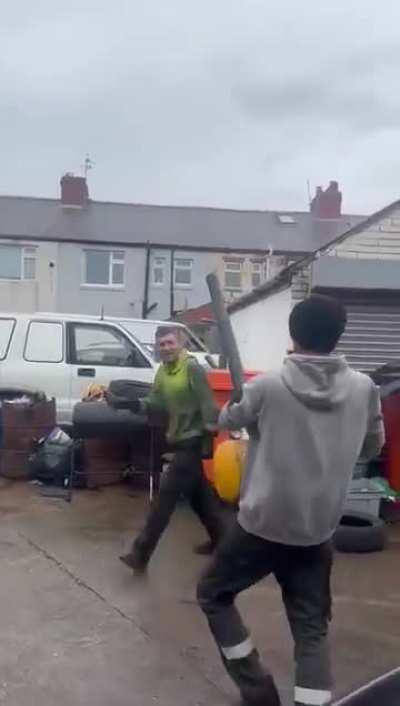 Like a rat up a drain pipe