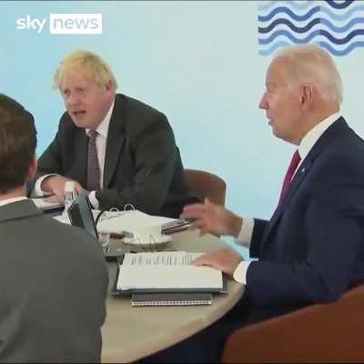 Biden forgets that UK's PM Boris Johnson already introduced the president of South Africa during a G7 meeting.