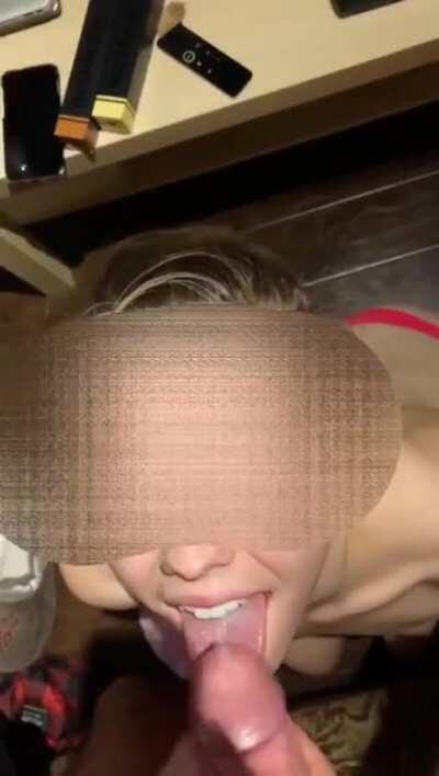 Tongue out and on my knees (OC)