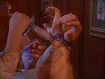 Krista Allen ties up her fuckboy for genttle femdom sex