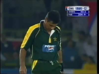 Freddie Flintoff goes up and over