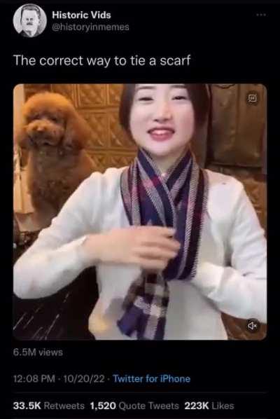 How to tie a scarf for maximum warmth