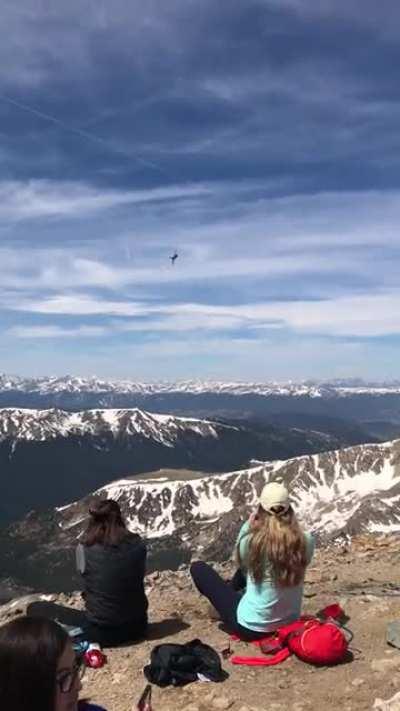 Fighter jets flying over the summit of Grays Peak in Colorado (14,270 ft)