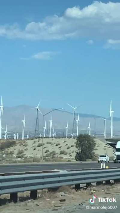 Too hot for those windmills not to be spinning