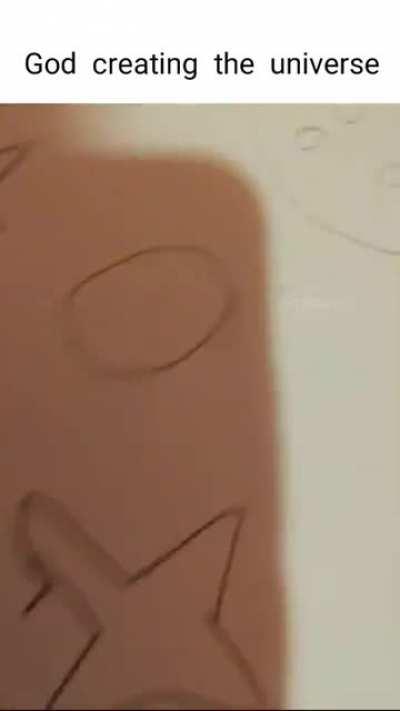 God creating the universe