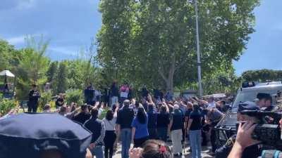 Aftermath of Primo de Rivera burial (from press angle)