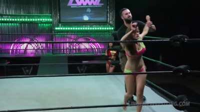 Brooke Fairchild uppercut from behind by The Associate