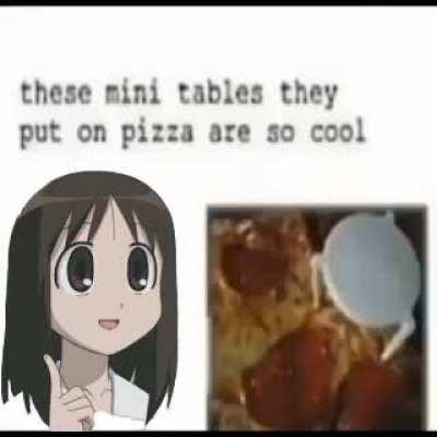 Oskarer likes the little pizza table