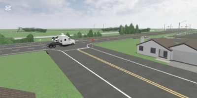 A trucker stopped a police chase