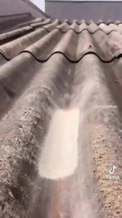 ...to grind and sand asbestos roofs to make them look new. (FYI: don't do that - asbestos causes cancer)