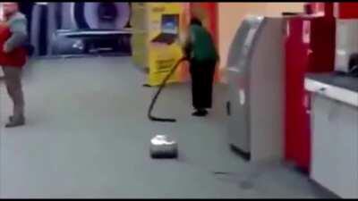 To vacuum the floor