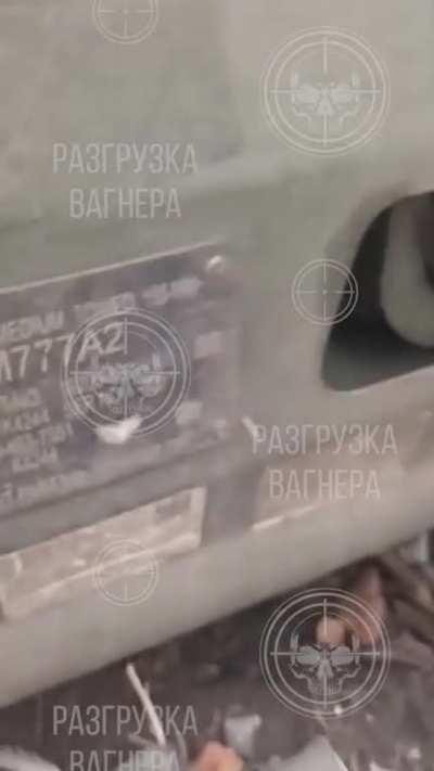 RU POV Soldiers of PMC Wagner filmed an “overview” of the American 155mm howitzer M777 somewhere near Bakhmut