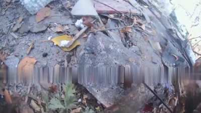 Helmetcam of a Ukrainian soldier engaging in close quarters combat with a Russian soldier