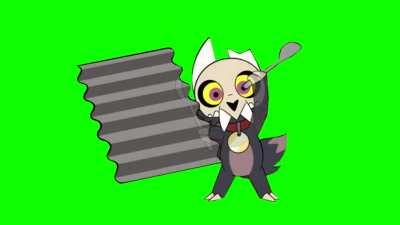 King Drumming the Roof Prop green screen