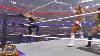 Harley returns, shoving Penelope to splatter face first on the apron