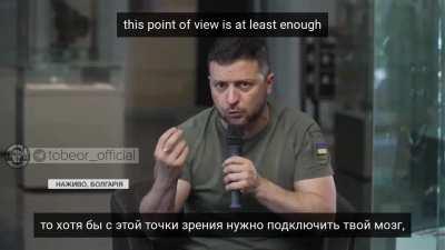 President Zelenskyâs response to âpragmatic leadersâ who question the supply of weapons to Ukraine. From his press conference in Bulgaria earlier today.
